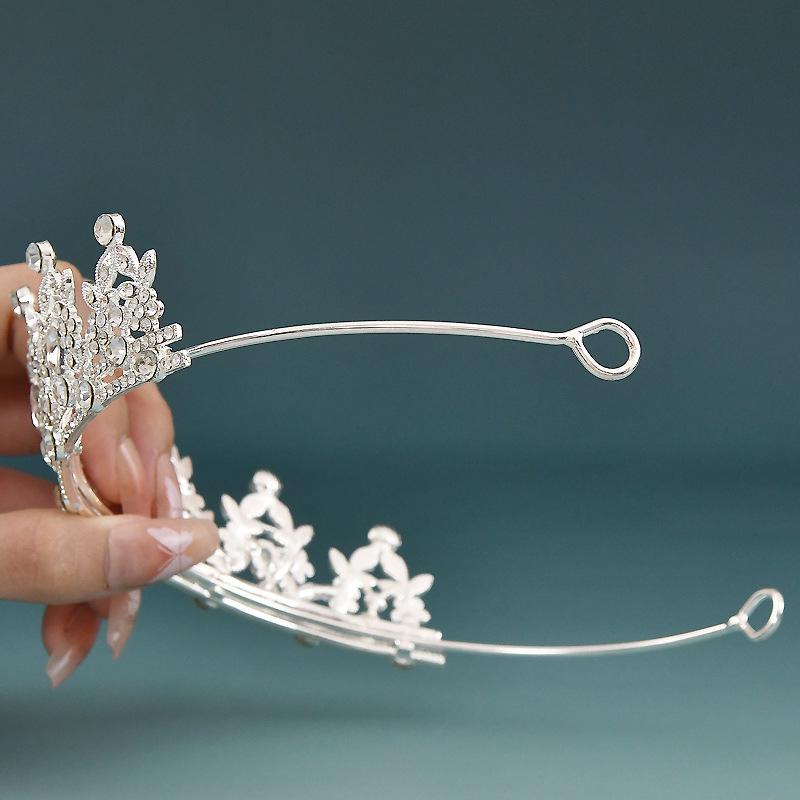 Girls' Princess Crystal Crown Headband - Children's Birthday Gift Hair Accessory