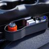 Universal Car Seat Gap Organizer With Cup Holder Auto Console Side Pocket With Wireless Charging For IOS TypeC Retractable Cable