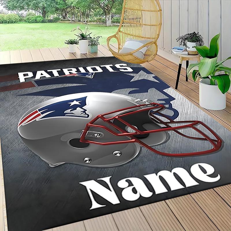 Custom Name Rams Helmet Print Carpet Rug Customizable Soft Washable Anti-Slip Home Living Room Sofa Mats Personalized Rug. 0909421