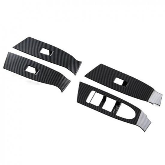Carbon Fiber Door Window Switch Panel Cover Trims For Mazda CX-50  2024