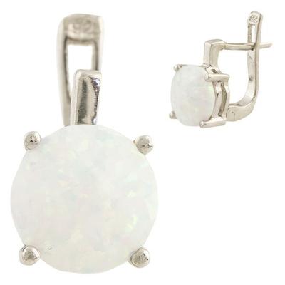 Silver Earrings with Opal (0565262)