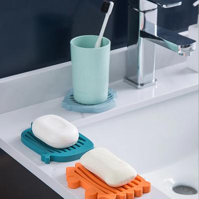 1pc- Silicone Soap Box Soap Storage Drain Holder Drainable Handmade Soap Mat Kitchen Accessories Bathroom Accessories