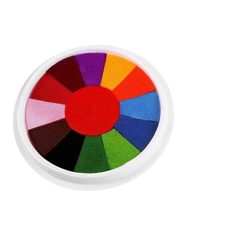 Kindergarten Doodle Ink Pad - 7 or 13 Color Round Disc for Finger Painting & Rubber Stamps