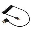 HangTon HDMI 8K 4K 30p 60p-kabel for ATOMOS Ninja Sony FX30 FX6 Canon C500 BGH1 GH6 FEELWORLD Z CAM E2 Vinkeltype A HDMI Flettet Spiralkabel 50cm