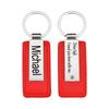 Personalized Engraved Leather Keychain Custom Name And Message Keychain