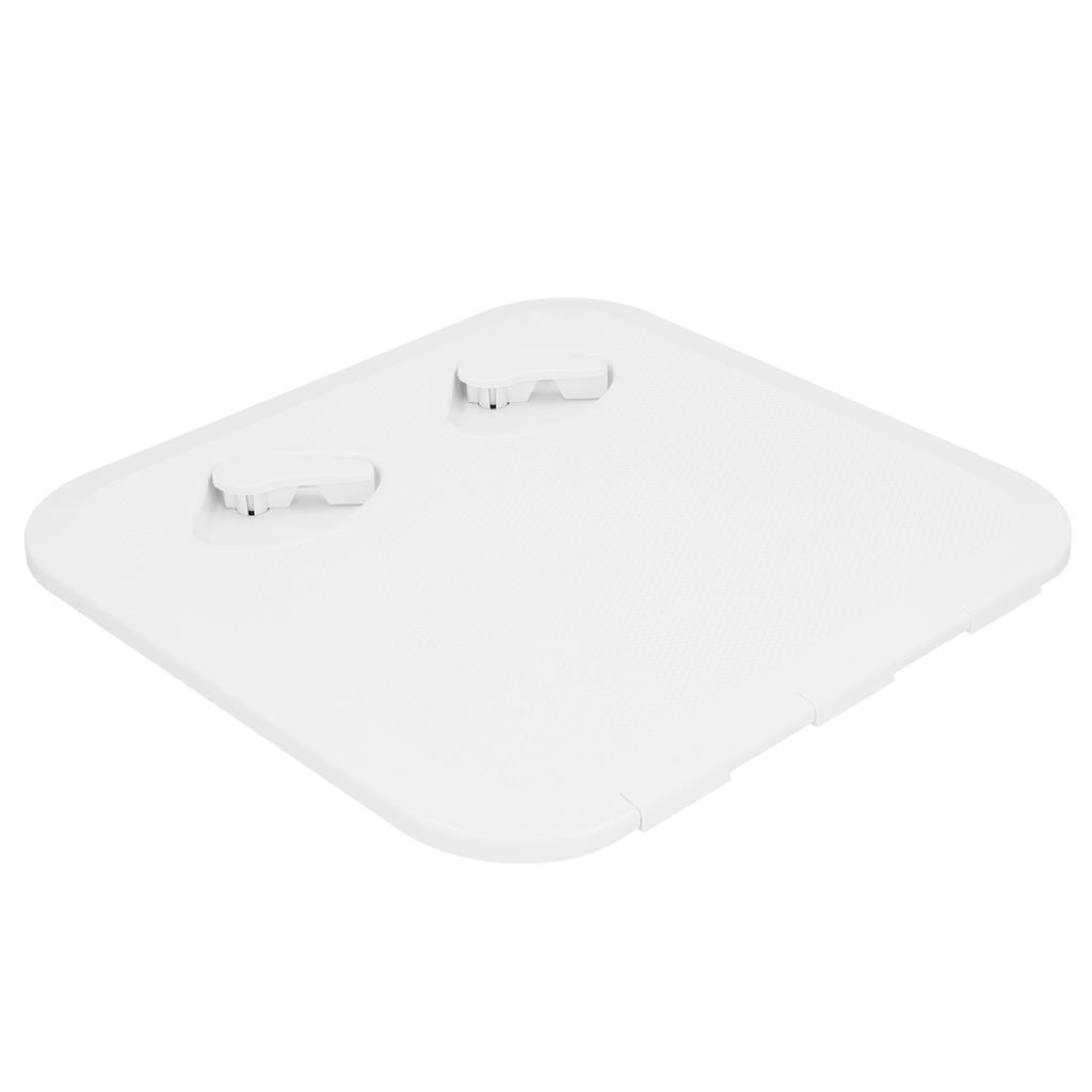 Marine Boat Deck Access Hatch Lid White with 2 Strong Recessed Handles ABS Plastic 14.75 X 14.5in