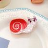 1pc Creative Snail Caterpillars Silkworm Grip Clip,cute Animal Acetate Hairpin Fun Pan Hair Shark Clip