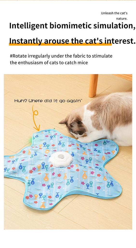 Interactive Cat Teaser: Self-Entertainment Hiding Turntable Toy