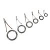 6PCS Rod Guide Rings Tip Repair Kit Stainless Steel Ceramic Various Size Fishing Accessory for DIY Rod Fishing Pole
