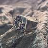 Scorpion Pattern Animal Vintage Stainless Steel Ring Punk Gothic Style Gold Steel Color Unisex Retro Fashion Metal Wholesale