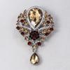 Women Crystal Water Drop Pendant Brooch Rhinestone Clothing Accessories Pin