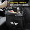 Car Tissue Box PU Leather Auto Seat Hanging Paper Towel Holder Storage Accessories For MINI F54 F55 F56 R56 R60 SONE Roadster Clubman Coupe