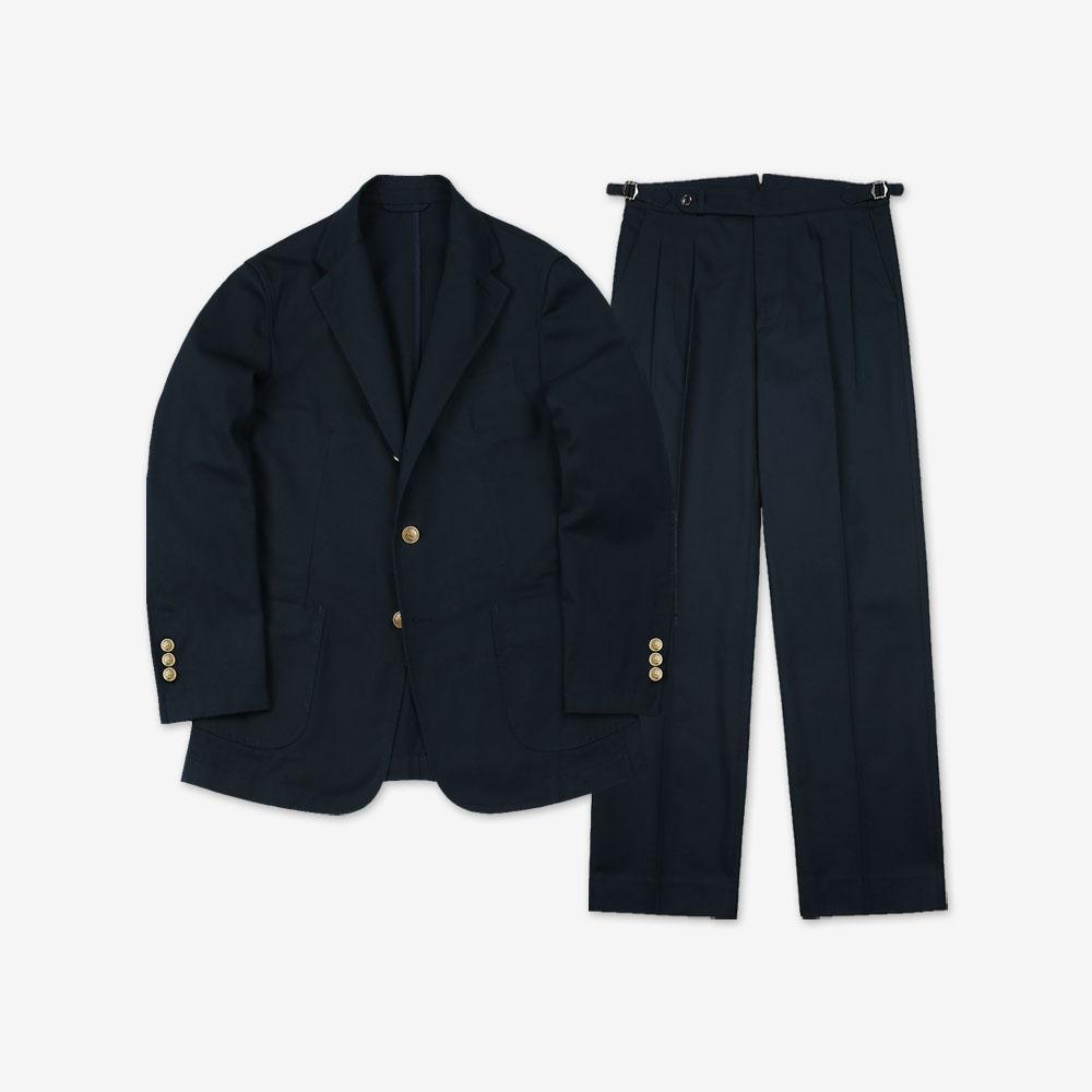 Solti Reve Cotton Washed Trousers (Dark Navy)