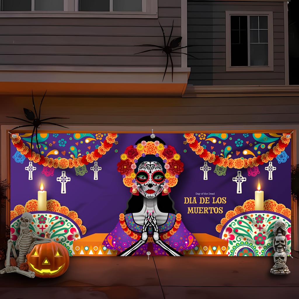 1pc Sacred Day of the Dead Decor Backdrop Outdoor Decor For Backdrop Holiday
