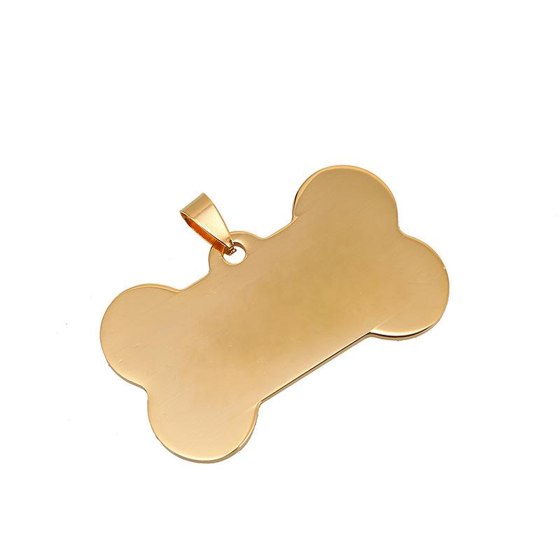 Stainless Steel Mirror Finish Custom Bone-Shaped Dog Tag Engraving Blank
