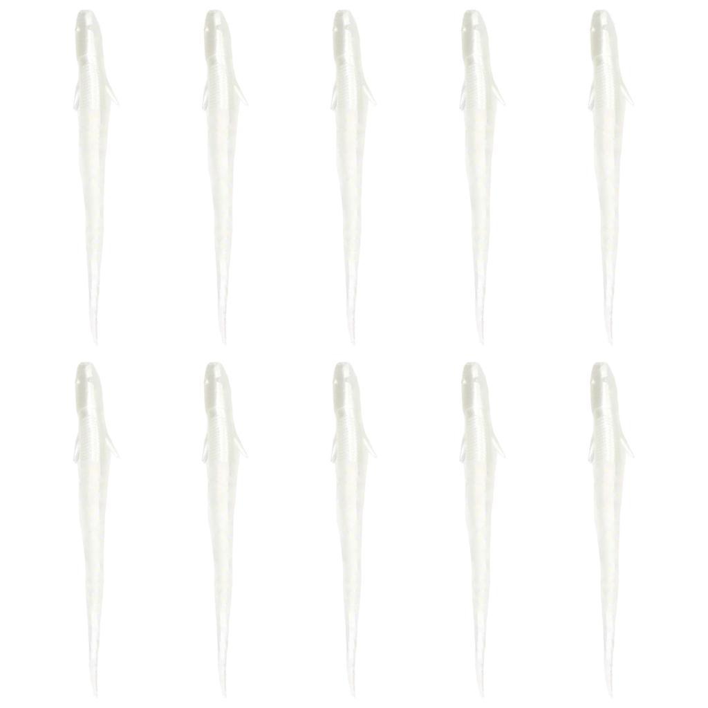 10pcs Soft Fishing Lure 10cm 3g Artificial Loach Bait for Bass Trout Swimbait Wobbler Fishing Lures Bionic Fishing Baits