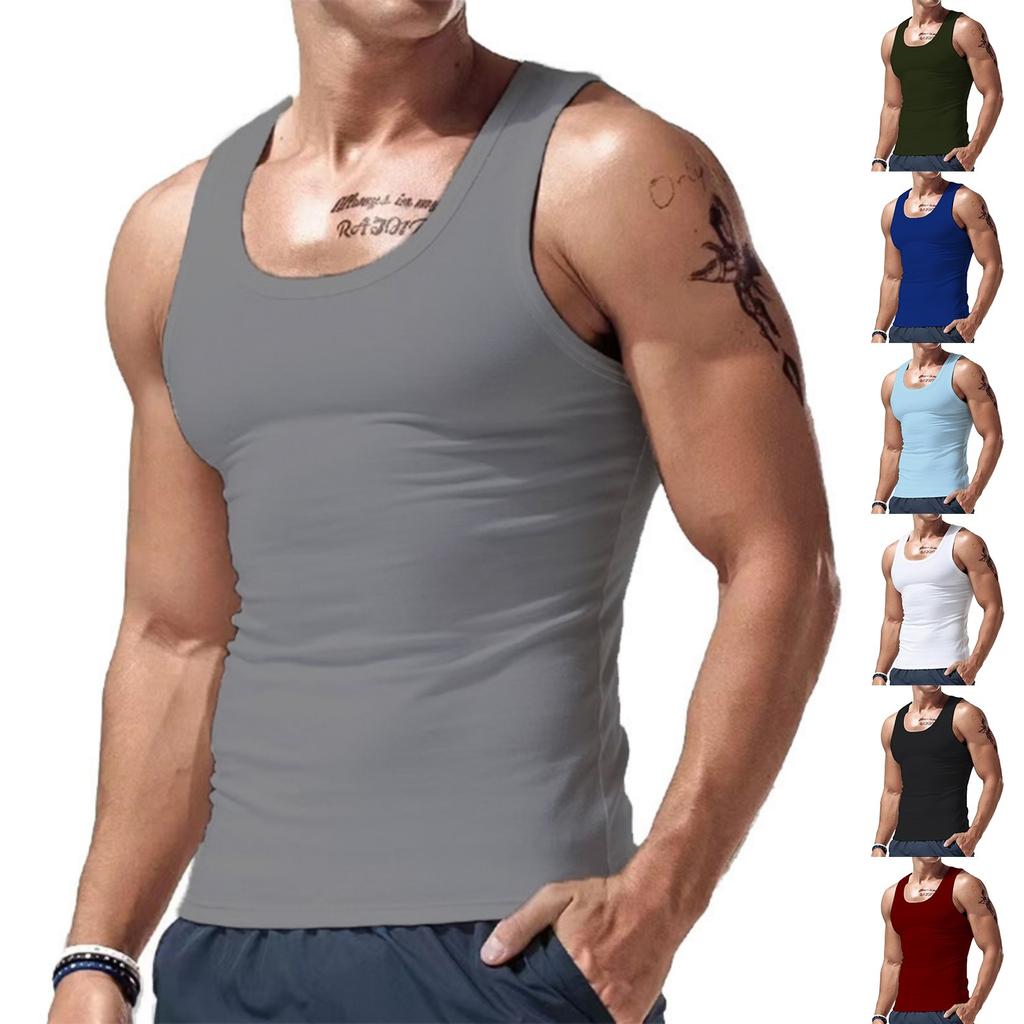 New Men's Summer Sports Casual Base Sleeveless Vest