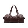 Rivet Short Trip Bag Large Capacity Luggage Bag Retro Handbag Commuter Bag Unisex Trendy Shoulder Bag