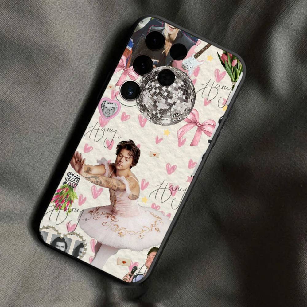 H-Harry Singer S-Styles Phone Case For Samsung S25,S24,Ultra,S20,S30,Plus,S22,S23,Ultra,Plus,5G Soft Black