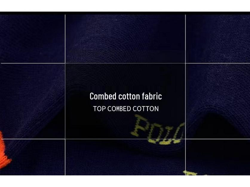 Paul Sports Trendy Mid-Calf Cotton Men's Polo Socks - Versatile Patchwork for All Seasons, Gift Box Included