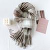 Women Vintage Plaid Thick Warm Long Winter Imitated Cashmere Neck Scarf