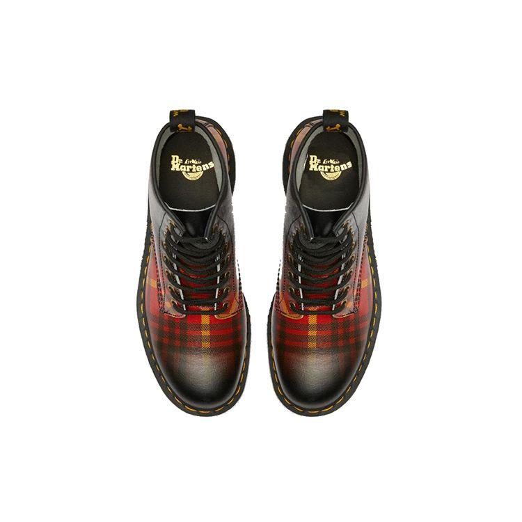 Dr. Martens 1460 Tartan Classic 8-Hole Boots Unisex Boots Black Orange 25754102