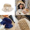 Cozy Plush Knit Women's Winter Bucket Hat Fashionably Warm Large Brim Hat