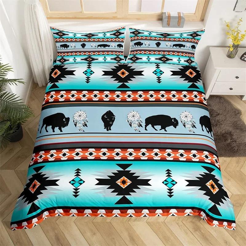 

Comforter Bohemian Dreamcatcher Spider Ethnic Tribal Feather Aztec Tropical Desert Wild Animals King Bedding Set Comforter (quilt)-EU Single(135*200cm)3pcs