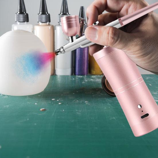Portable Airbrush Kit Cordless Airbrush Pen 3 Pressure Settings Airbrush Makeup Tool for Nail Art & Cake Decorating