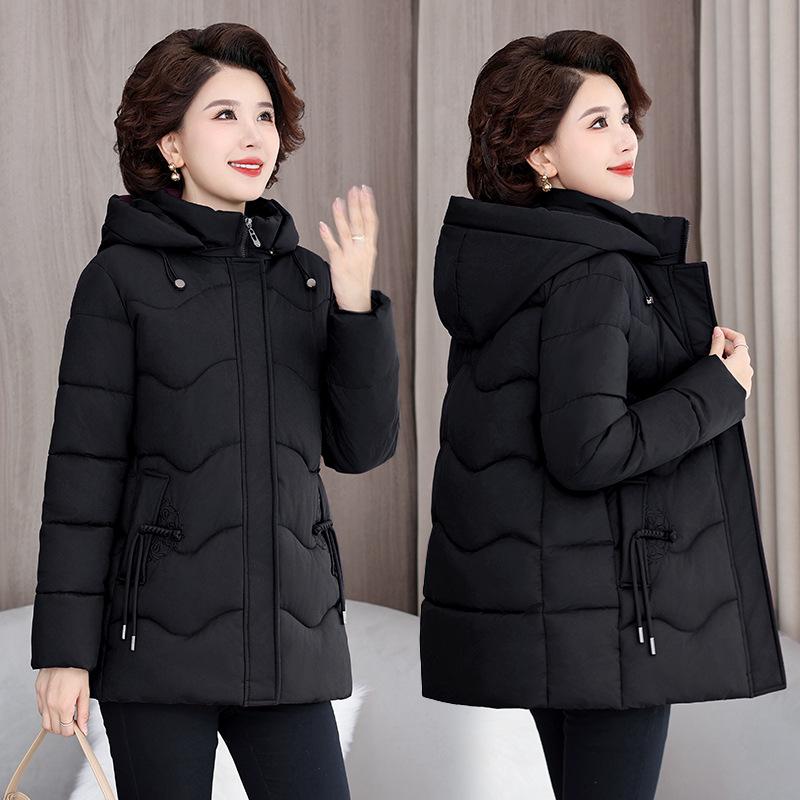 Winter padded jacket 2025 winter new middle-aged and elderly women's autumn and winter cotton jacket short plus-size padded jacket