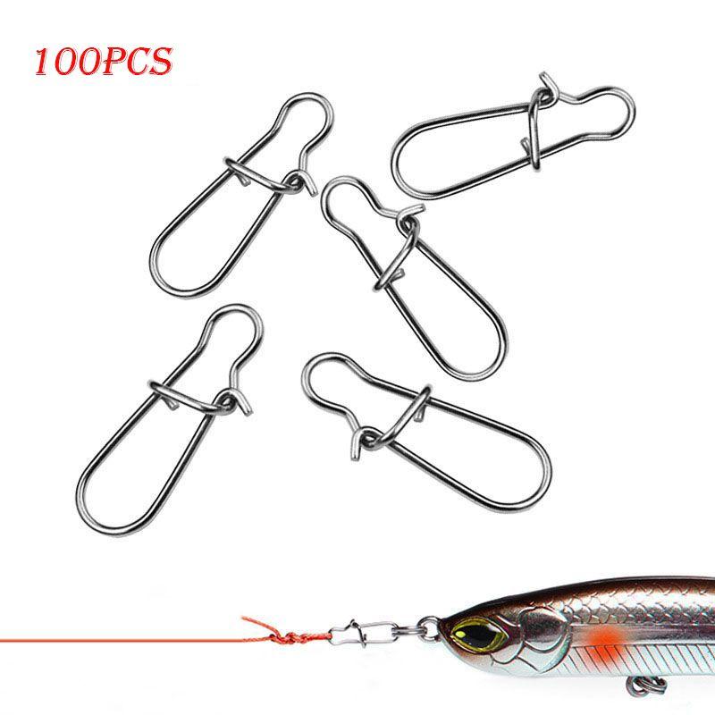 

Рыбалка 100 шт. Хорошие быстрые вертлюжки с игольным ушком, застежки-карабины Duolock, крепеж для снастей 1# 15mm