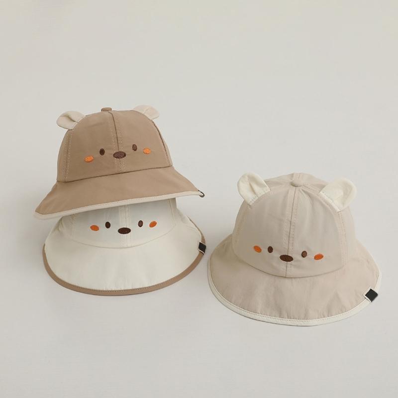 Baby Bucket Hat Spring Summer Casual Sun Protections Hats Lovely Infant Toddlers Basin Caps Windproof Headwear