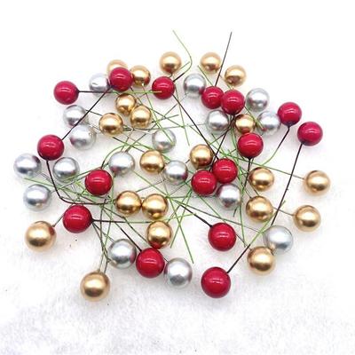 Julgransprydnader: Röda, Gyllene, Silverbär (8 mm) & Macaronfärgade skumbär (15 mm)