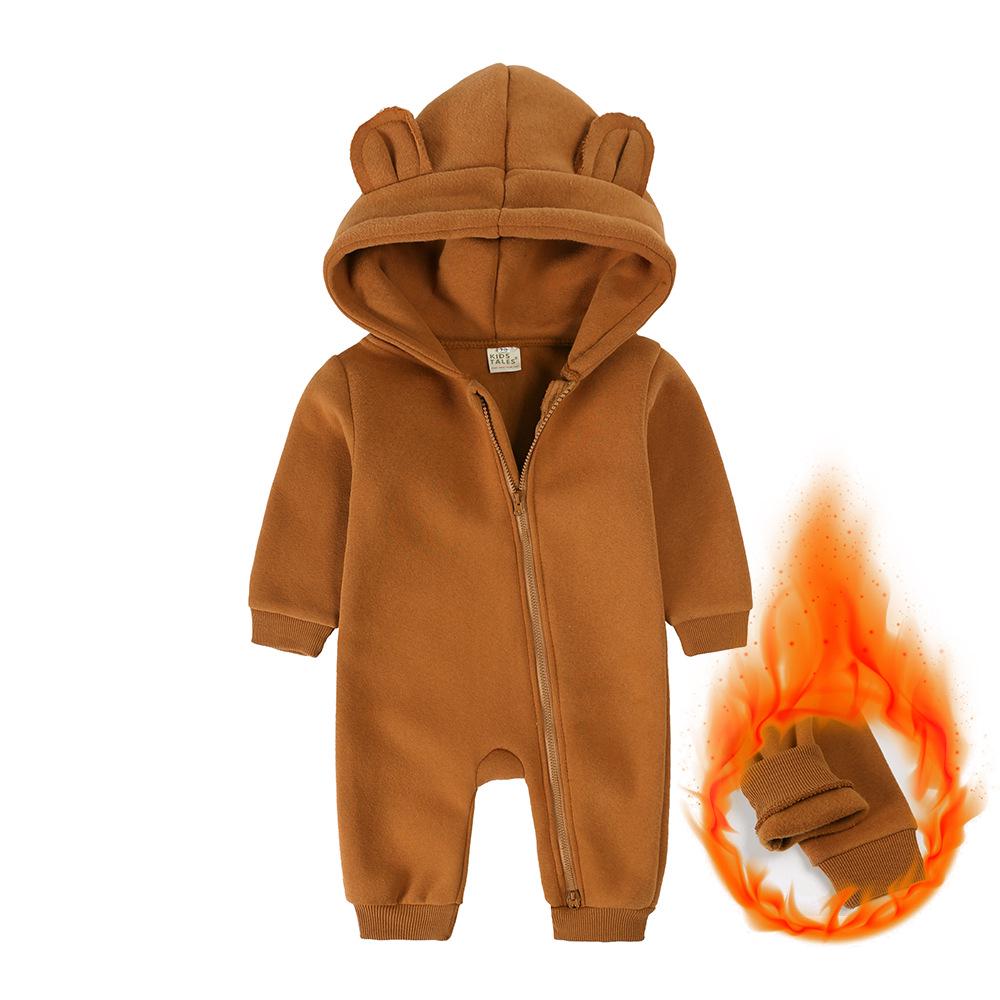 Macacão Infantil Europeu e Americano de Manga Comprida: Macacão Quente de Outono/Inverno para Bebê