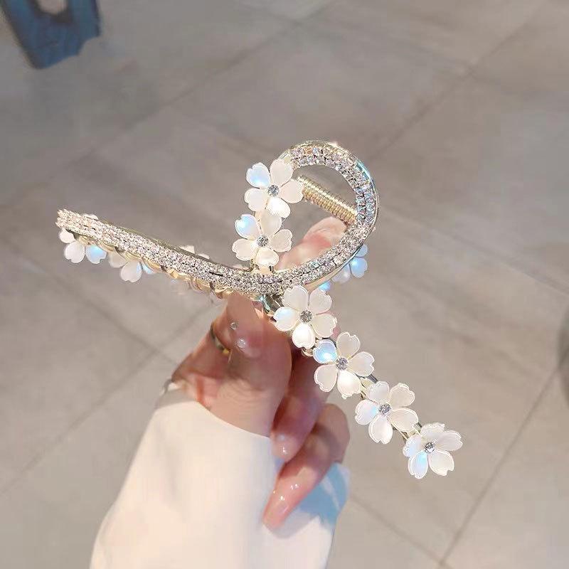 

2024 Elegant Korean Floral Large Hair Claw Clip for Updo