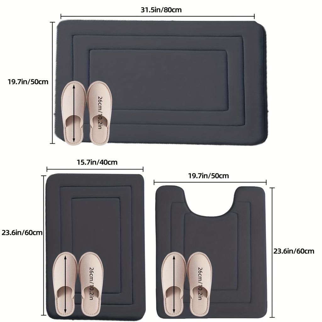 1 st Halkfri Badmatta - Extra Lång Golvmatta, Tvättmatta Polyestermatta för Hemmet, Vardagsrummet, Sovrumsmatta, Badrumsmatta