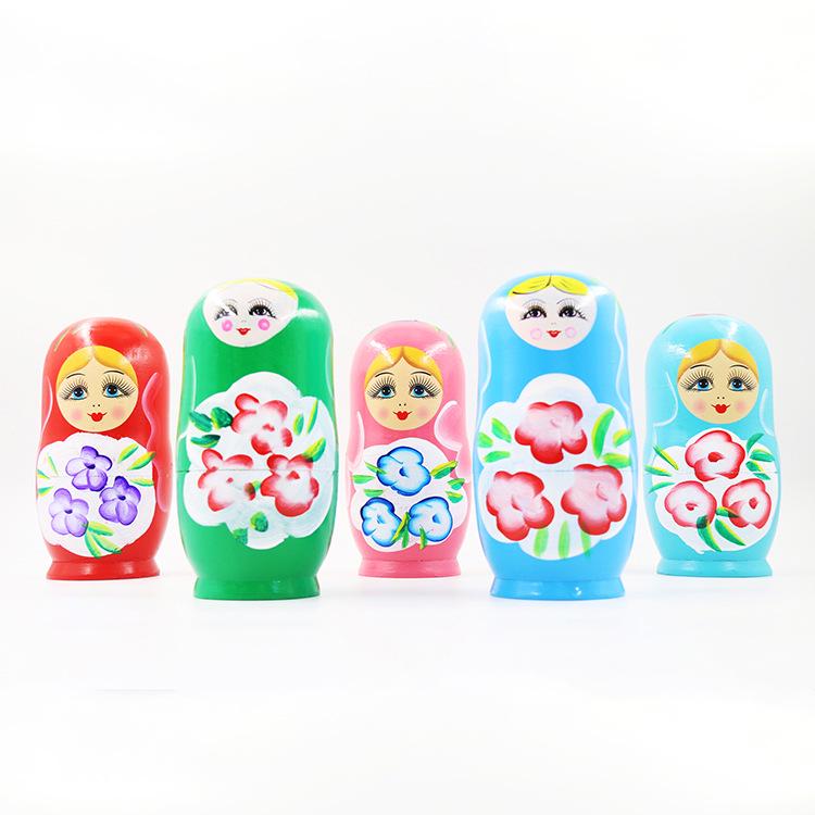 Traditional Hand-Painted Russian Matryoshka Nesting Doll - Tourist Souvenir