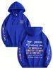 The World Is A Better Place With You In It Printed Men Hip Hop Sports Hoodie, Positive Quote Double Sleeve Casual Loose Sweatshirt