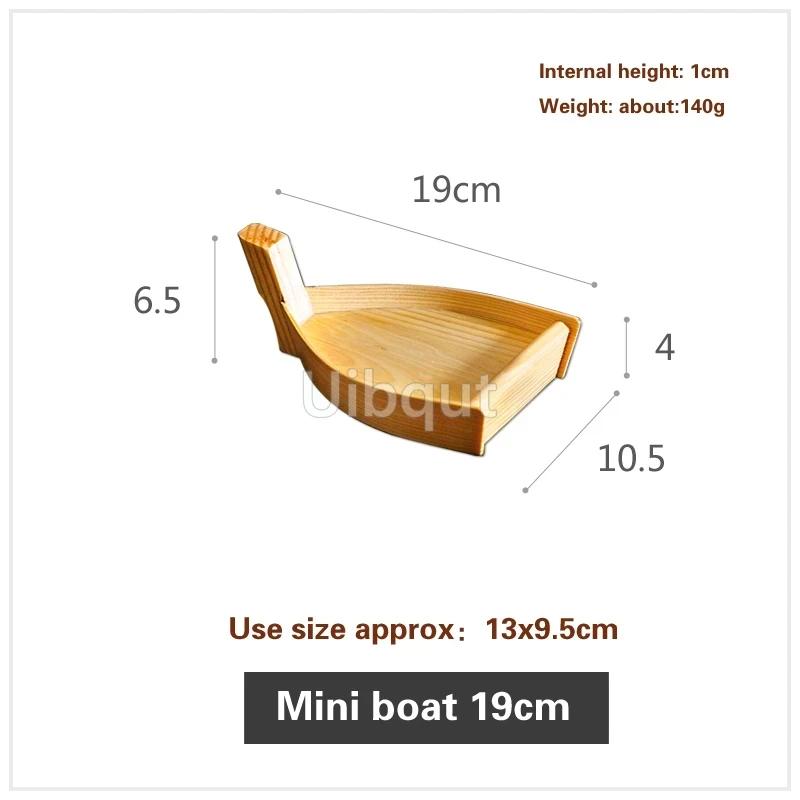 

Bayonet boat Simple wooden boat Sushi plate Creative Japanese and Korean dishes Cake dessert plate bento Wooden mini sushi boat