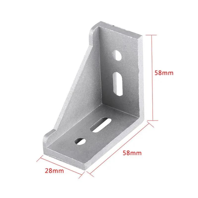 5/10PCS 2020-4040 Aluminum Corner Bracket, L Shape 90 Angle Connector, High Precision CNC Milled for T-Slot Profile Framing