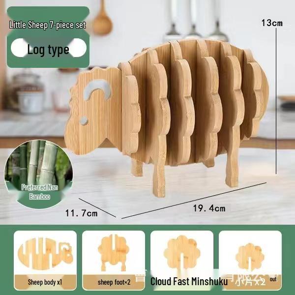 

Бамбукова теплоізоляційна підставка - Міцна дерев яна настільна підкладка для тарілок і мисок