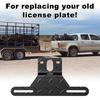 CZC AUTO Aluminum Trailer License Plate Light Bracket With Light Mount Hole For Trailers Trucks (Black)