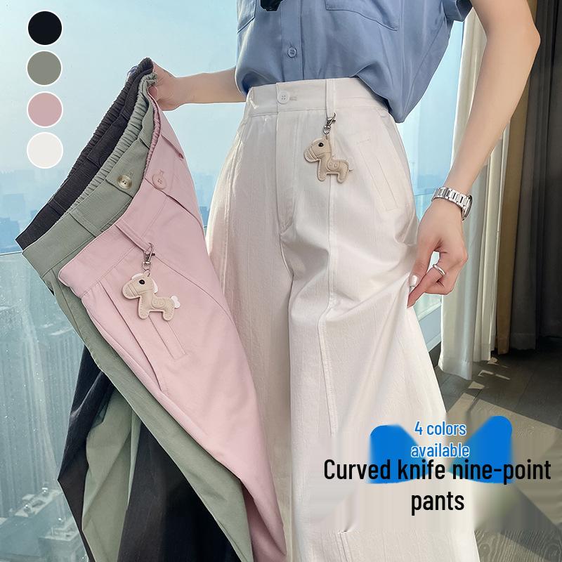 Women's High-Waisted Slimming Cropped Wide-Leg Trousers for Spring 2026 - Pear Shape Fit