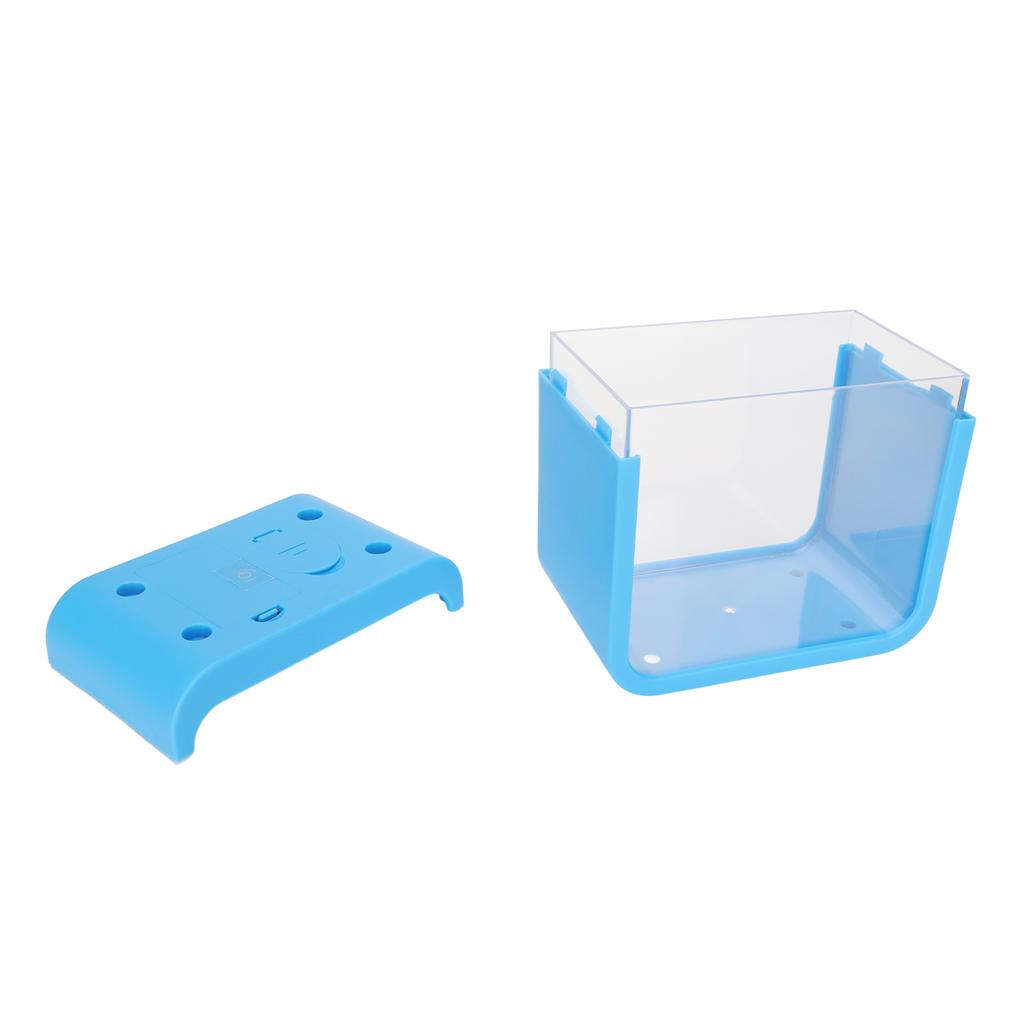 Mini Fish Tank with LED Light Detachable Aquaponic Betta Fish Tank for Office Home Desk Decoration