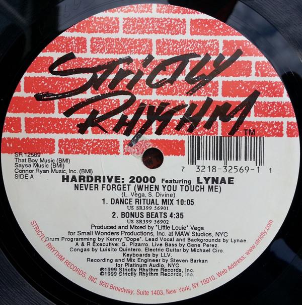 

12-дюймовая пластинка HARDRIVE, LYNAE - Никогда не забывай (Когда ты касаешься меня) SR12569 Strictly Rhythm 1999 США Танцевальная и Электронная Б/У