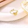Frosted Double-layer Butterfly Adjustable Ring
