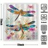 Waterproof 12 Hooks Dragonfly Pattern Shower Curtain, Machine Washable One Piece for Room Home Hotel Bathroom
