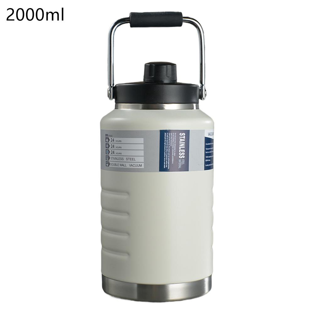 

2L Large Capacity Vacuum Flask 304 Stainless Steel Vacuum Bottle Outdoor Portable Water Bucket Cold And Heat Preservation Bucket