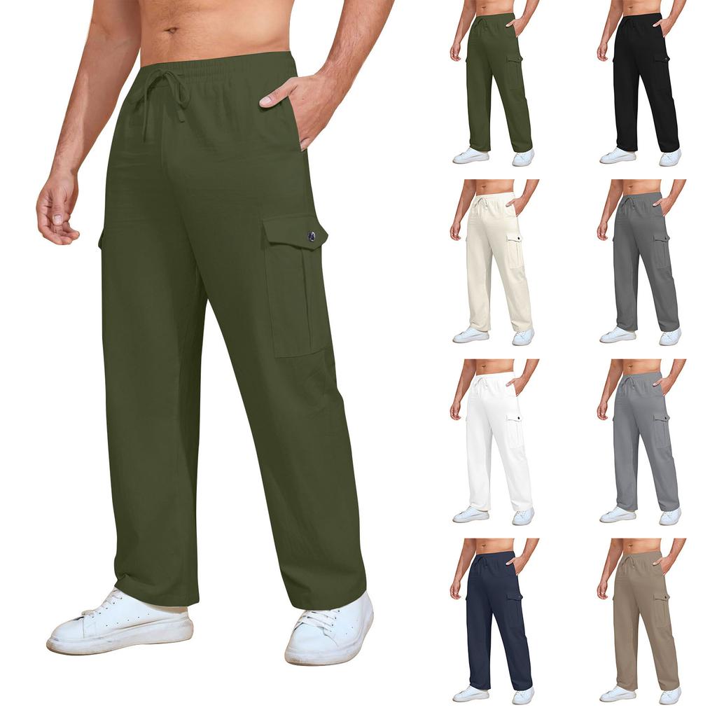 Casual Sports Pants Men's Loose Leggings Long Panel Fitness Running Training Pants
