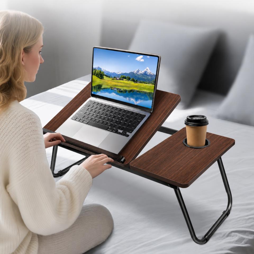 Foldable Adjustable Laptop Table Stand for Bed, Breakfast Desk [Stolik202]